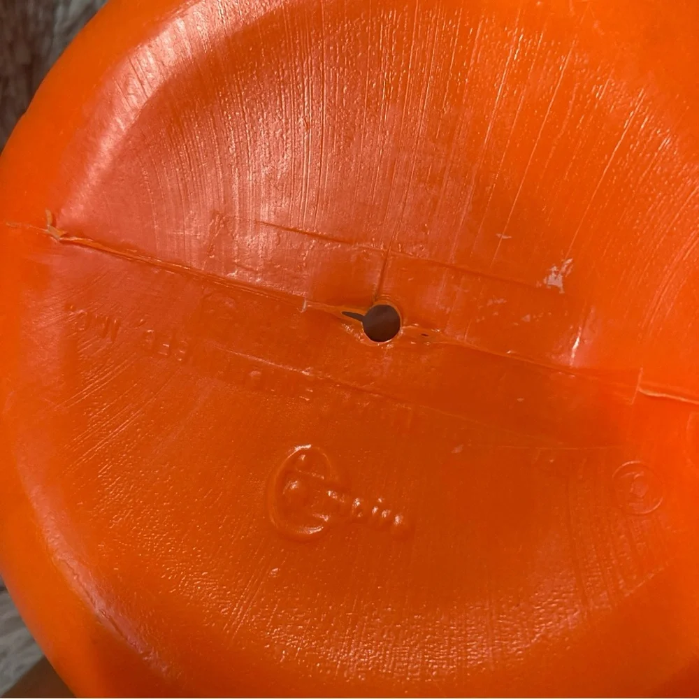 Vintage orange Empire/Blue General Foam blow mold JackOLantern Halloween bucket‎